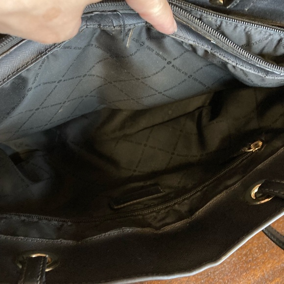 MICHAEL KORS CANVAS TOTE SHOULDERBAG BLACK LARGE PRELOVED - Picture 9 of 12